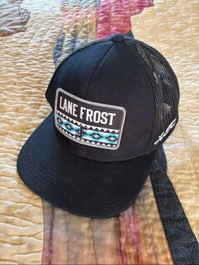 Black Mesh Lane Frost BullRider Trucker Hat